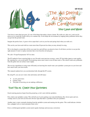 Nevada Lawn Watering Guide