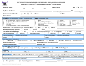 Child Development Program Application