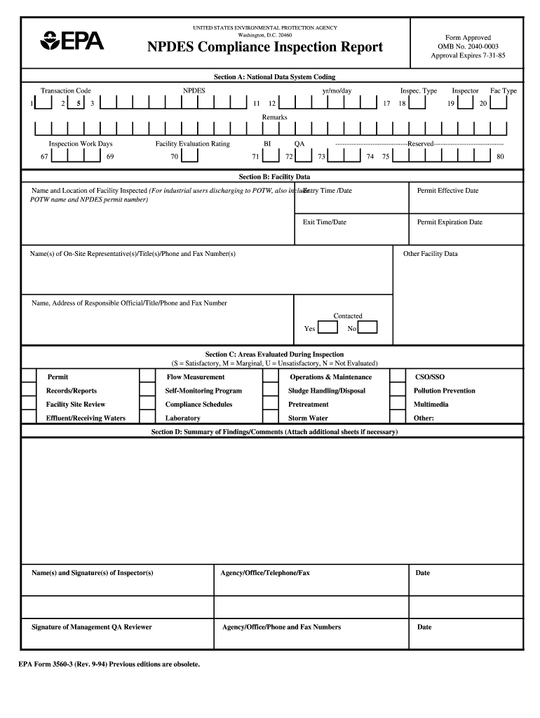 Epa Form 3560 3 Fill Out Sign Online DocHub