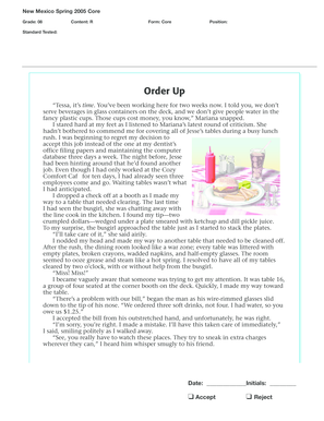 New Mexico Spring 2005 Core Grade 08 Content R Form