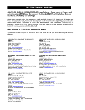 2011 CDBG Emergency Application