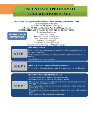 New Mexico Paternity and Child Support Forms