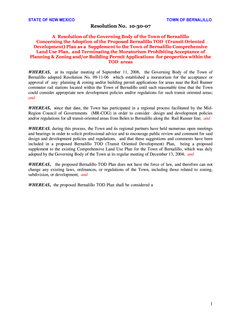 Resolution-07-10-30-TOD Plan-Adoption sbi 10 28 07 2 3 2 Preview on Page 1