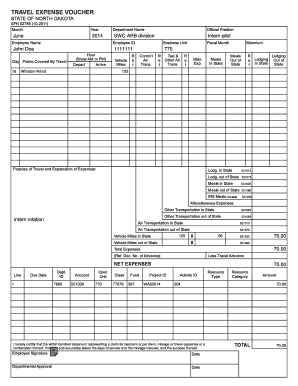 Expenses voucher format - state water commission travel expense form