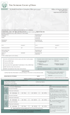 Ohio Attorney Registration Form