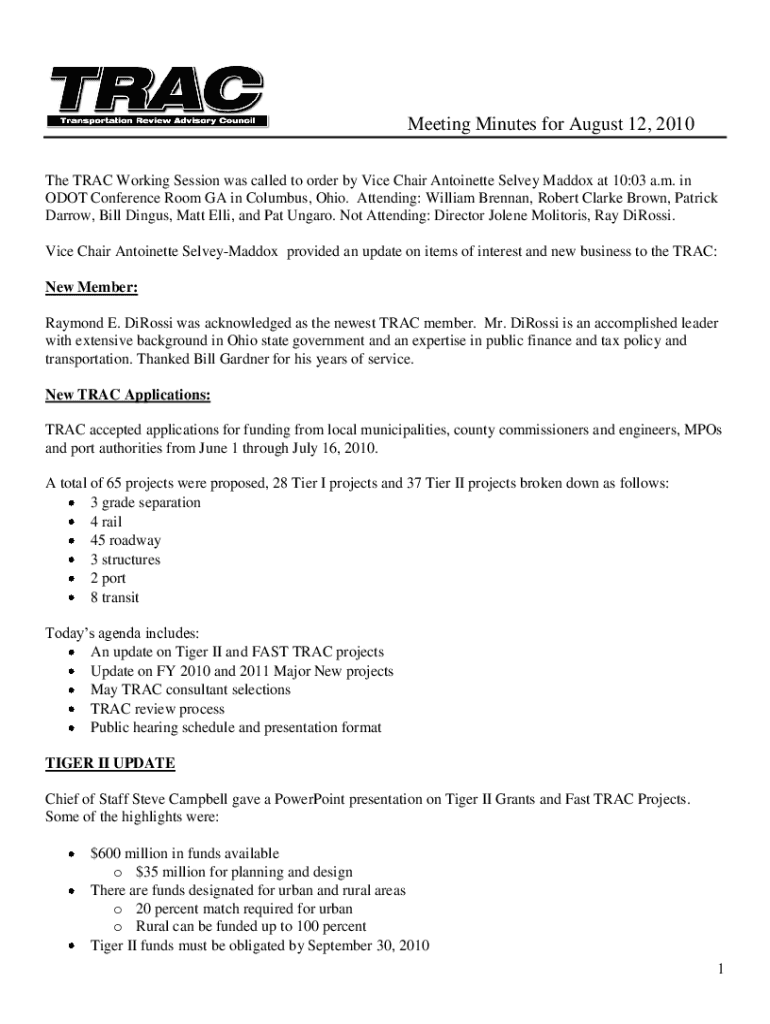 TRAC - Public Speaking Guidelines Preview on Page 1