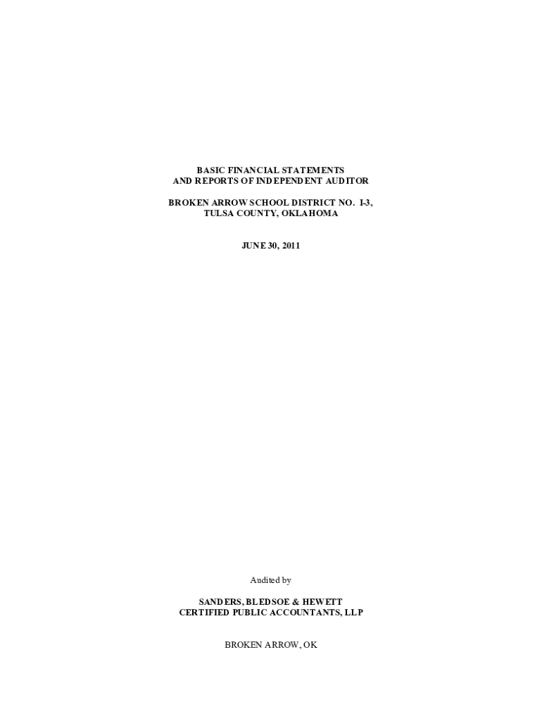 BASIC FINANCIAL STATEMENTS AND REPORTS OF INDEPENDENT Preview on Page 1