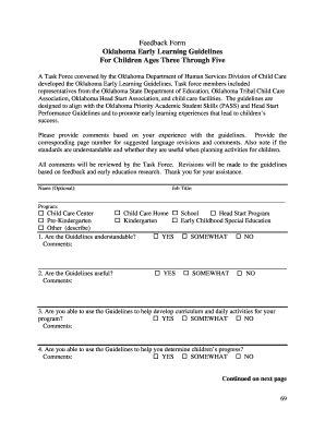Oklahoma Early Learning Guidelines