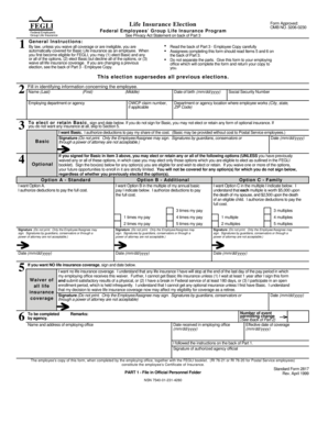 FEGLI Life Insurance Election Form