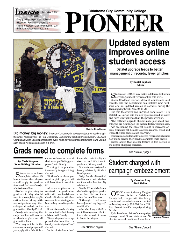 Pioneer Preview on Page 1