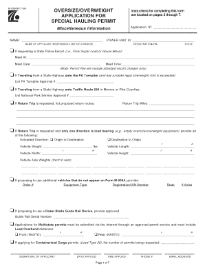 Pennsylvania Special Hauling Permit