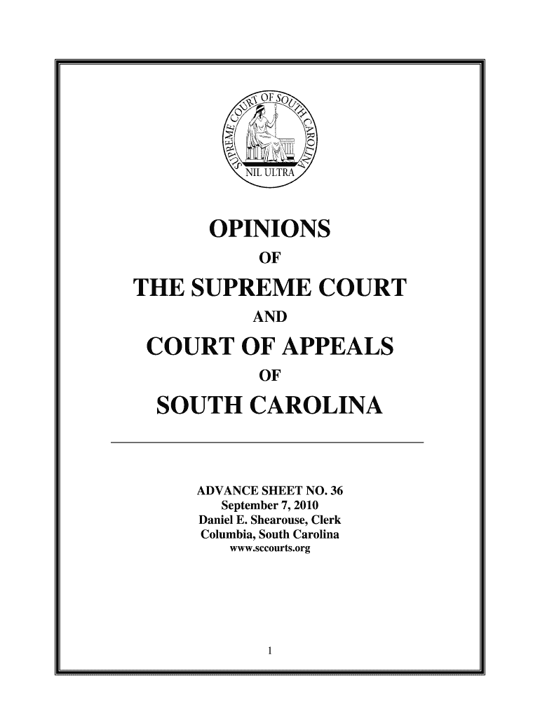 org 1 CONTENTS THE SUPREME COURT OF SOUTH CAROLINA PUBLISHED OPINIONS AND ORDERS 26875 SC Ambulatory Preview on Page 1