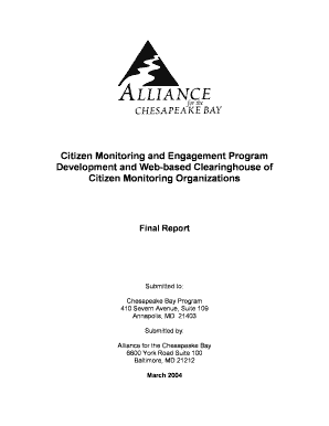 Citizen Monitoring and Engagement Program Final Report