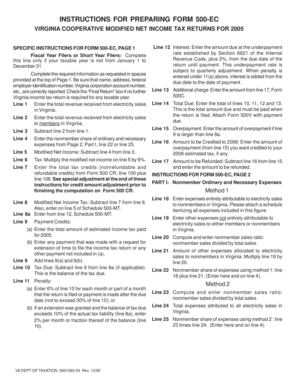 Virginia Form 500-EC