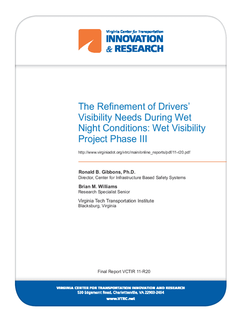 11-R20 Cover cdr - Virginia Department of Transportation Preview on Page 1