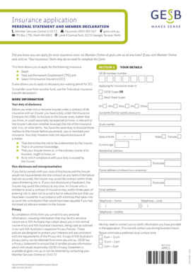Insurance Application Form