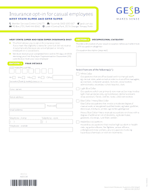 Insurance Opt-In Form for Casual Employees