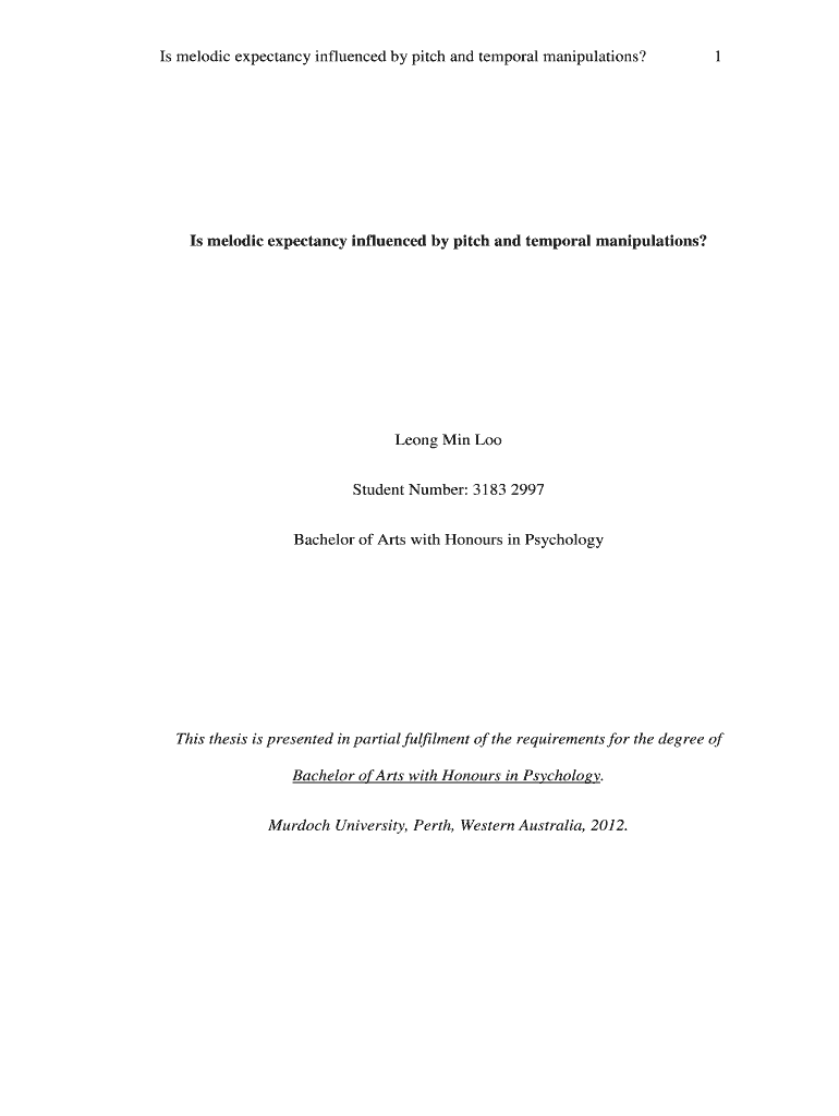 Is melodic expectancy influenced by pitch and temporal manipulations Preview on Page 1