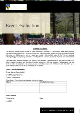 Event Evaluation Template PDF File, 457.2 KB