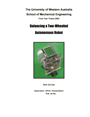 Balancing a Two-Wheeled Autonomous Robot - Robotics UWA ...