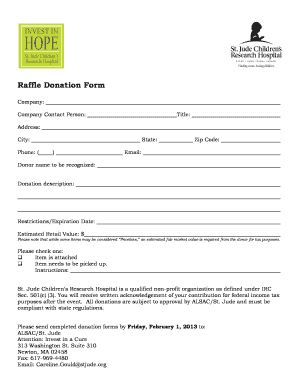 donation form template