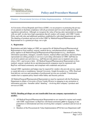Policy and Procedure Manual