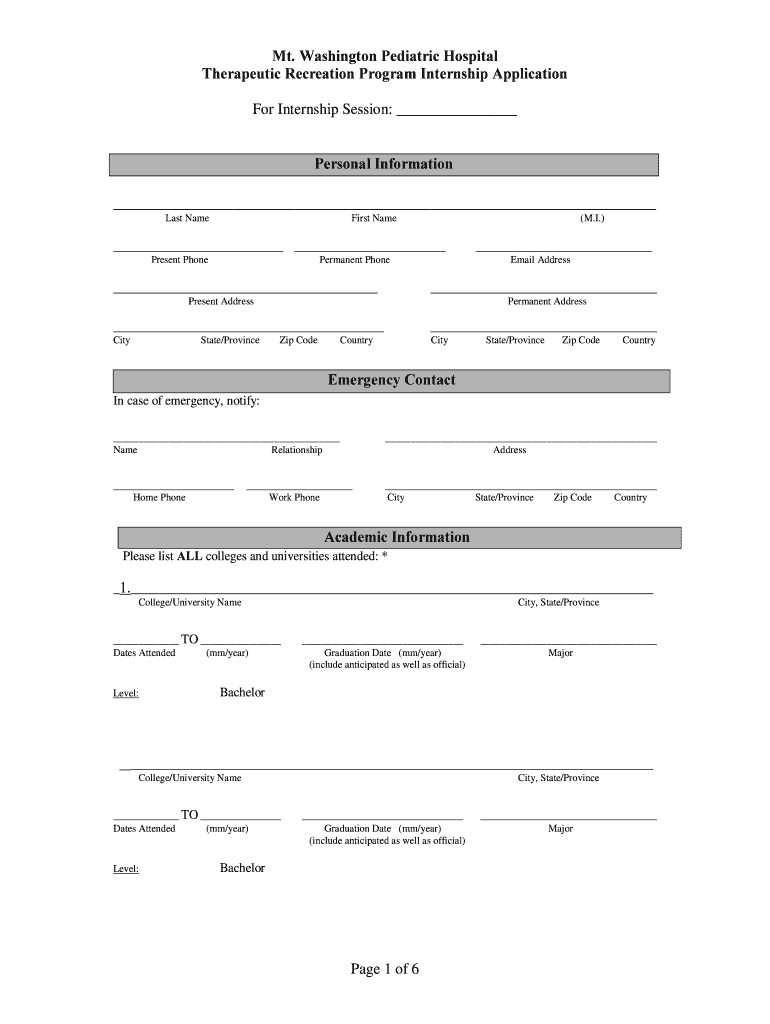 rec therapy internships virginia Preview on Page 1