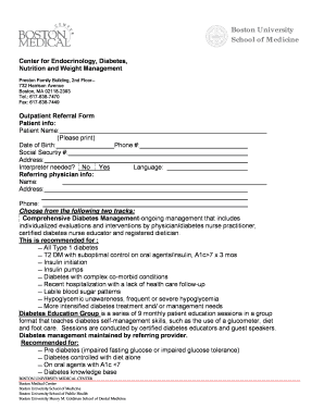 Outpatient Referral Form - Boston Medical Center - bmc