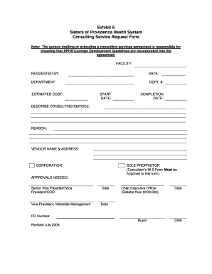 Exhibit E Consulting Services Request Form 2-02-06.pdf - Sisters of ...