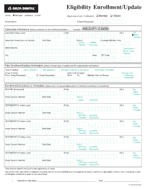 Delta Dental Enrollment Form
