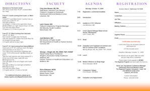 DIRECTIONS FACULTy AGENDA REGISTRATION - Dartmouth ...