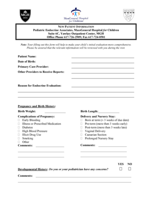New Patient Information Form