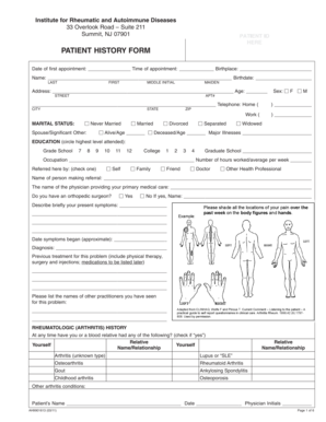 Patient History Form