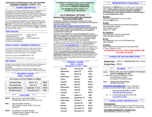 ACLS Renewal Registration Form