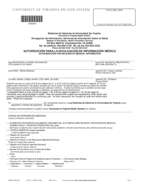 Authorization for Release of Medical Information