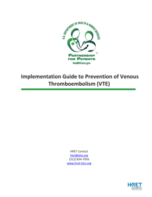 Implementation Guide to Prevention of Venous - dcha