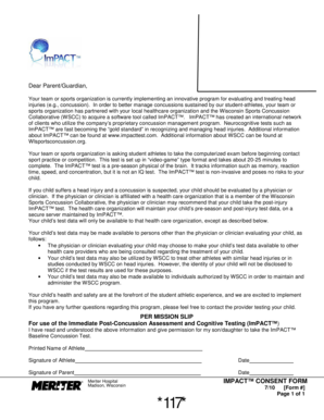 ImPACT™ Consent Form