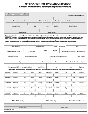 Alaska Background Check Application