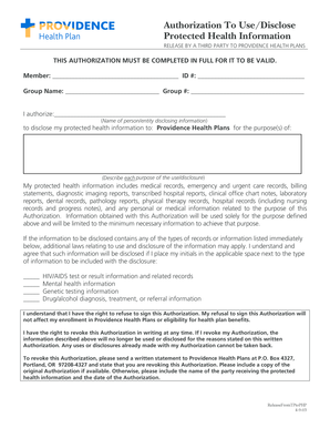 Authorization to Disclose Protected Health Information