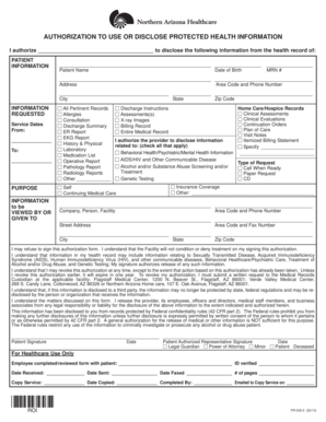 Authorization to Disclose Protected Health Information