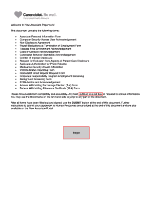 New Associate Paperwork