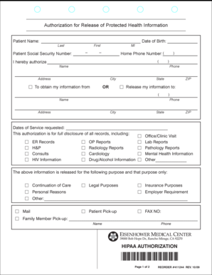 HIPAA Authorization Form