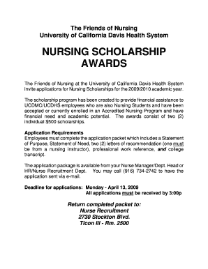 NURSING SCHOLARSHIP AWARDS - UC Davis Health System - ucdmc ucdavis