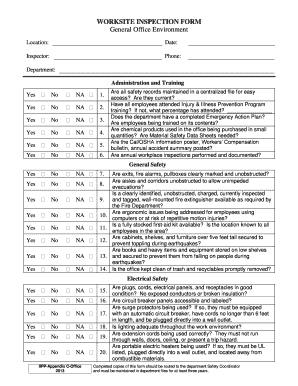 Worksite Inspection Form