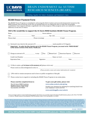 BEARS Donor Payment Form