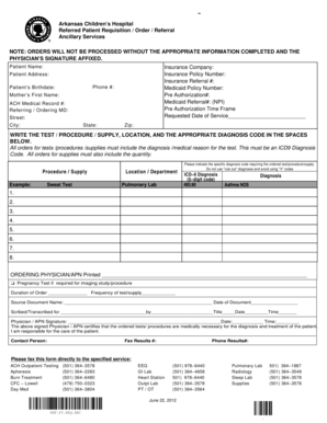 Arkansas Children’s Hospital Referral Form