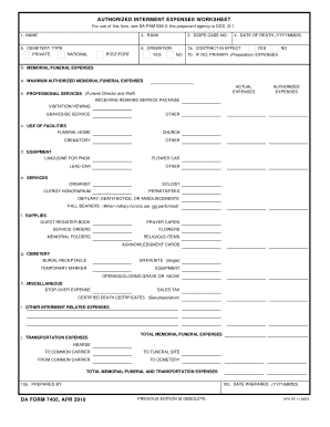 DA FORM 7405, APR 2010 - armypubs army