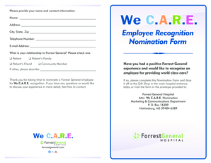 Forrest General Employee Nomination Form