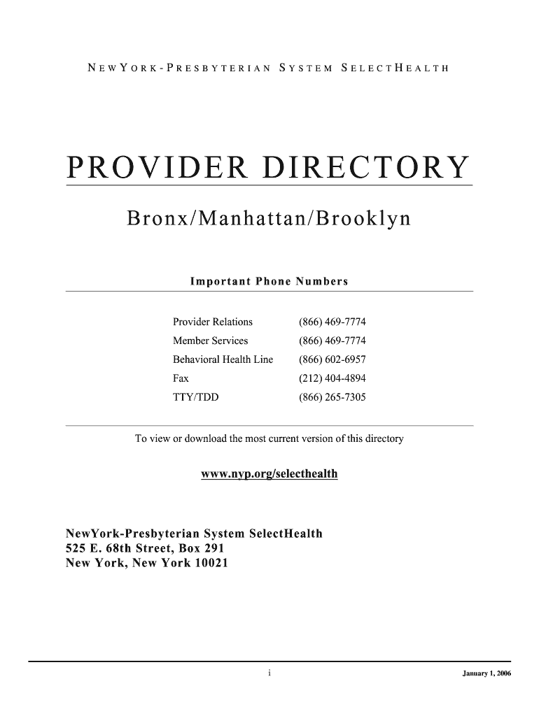 Participating primary care sites - New York Presbyterian Hospital Preview on Page 1
