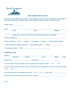 Employment Application Form